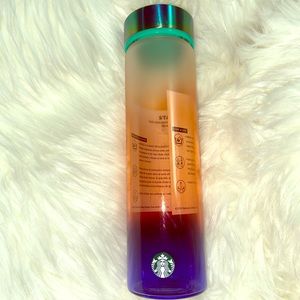 Starbucks Ombré Rainbow 🌈 glass water bottle